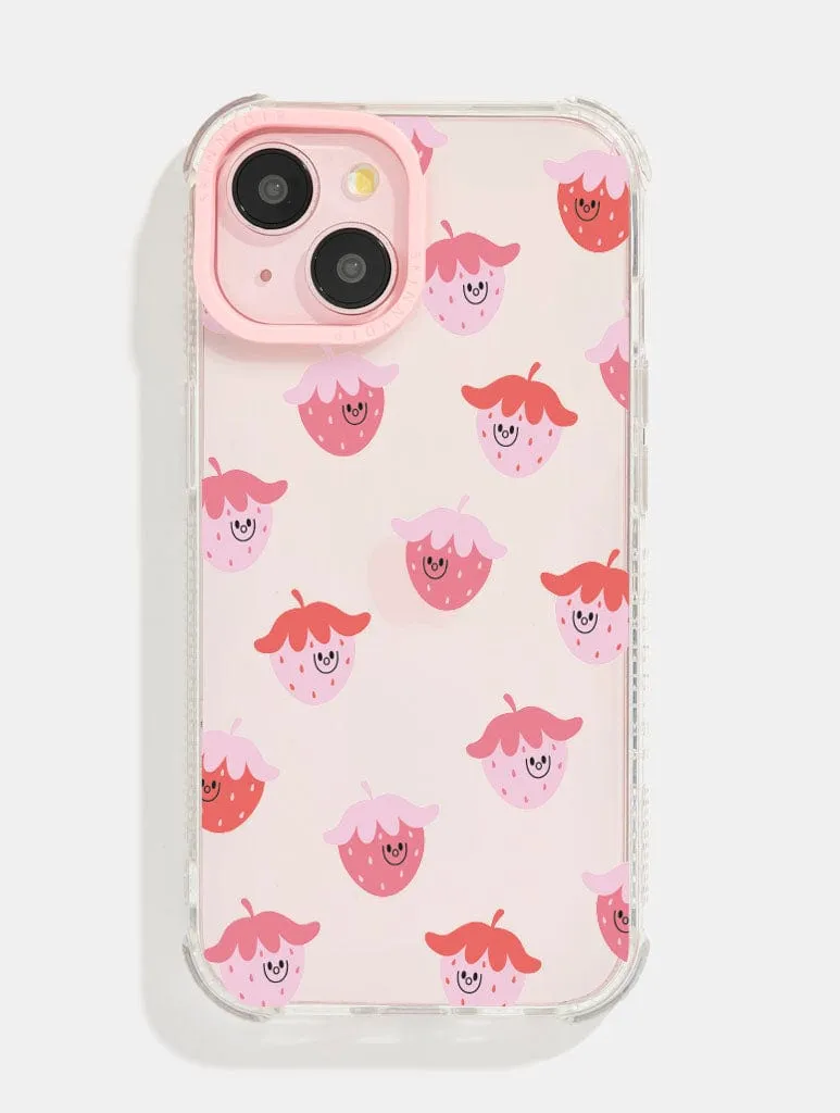 Jessica Lee x Skinnydip Strawberry Smiles Shock iPhone Case