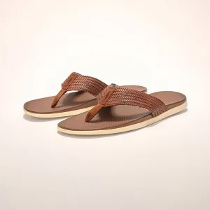 Johnnie-O Boardwalk Leather Sandals - Tan
