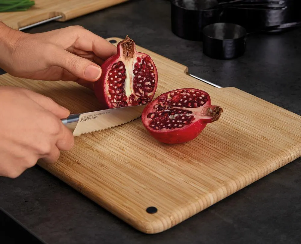Joseph Joseph Folio Steel 3 Piece Bamboo Chopping Board Set