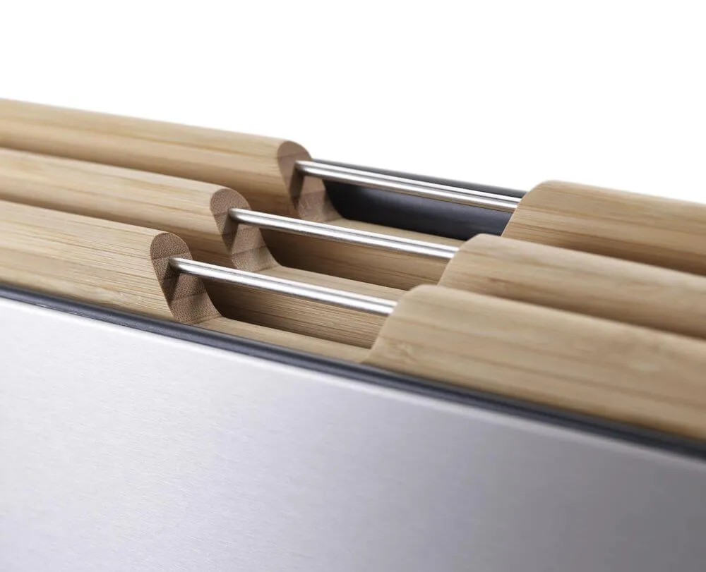 Joseph Joseph Folio Steel 3 Piece Bamboo Chopping Board Set