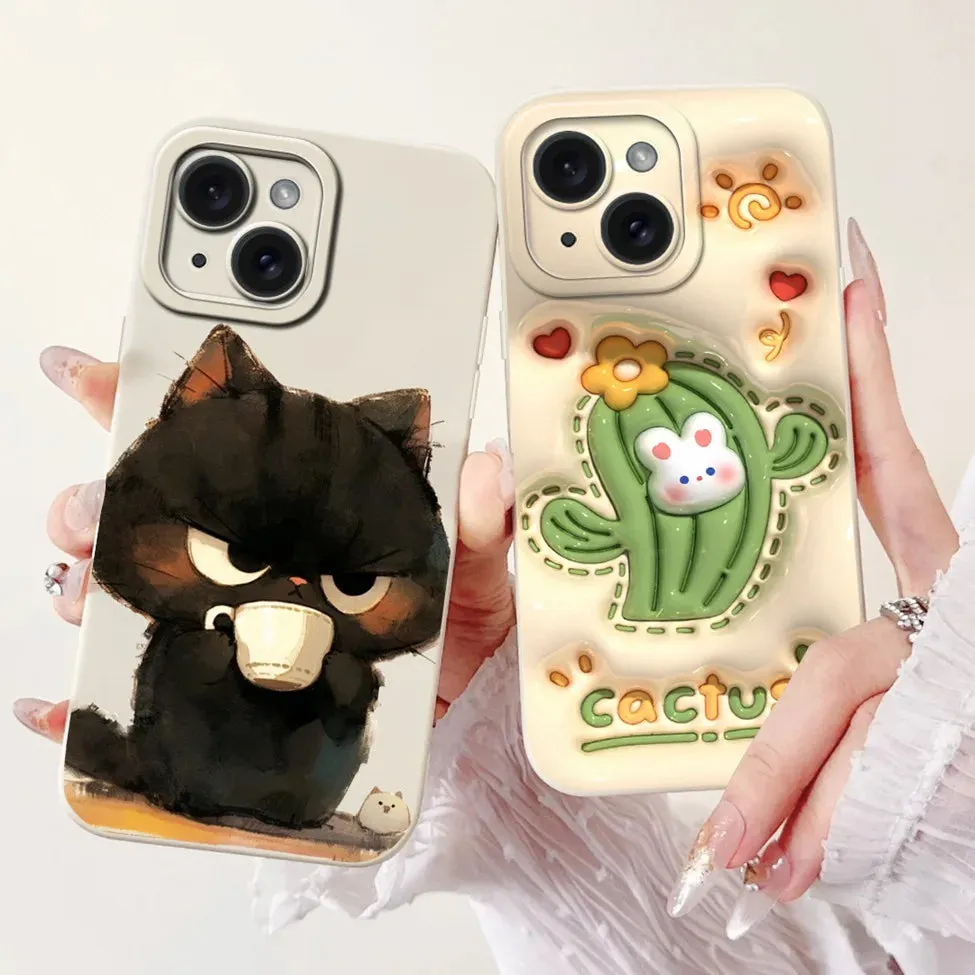 Jueeboy Protective Soft Silicone Phone Case – Cute and Artistic Designs for iPhone 14 Series