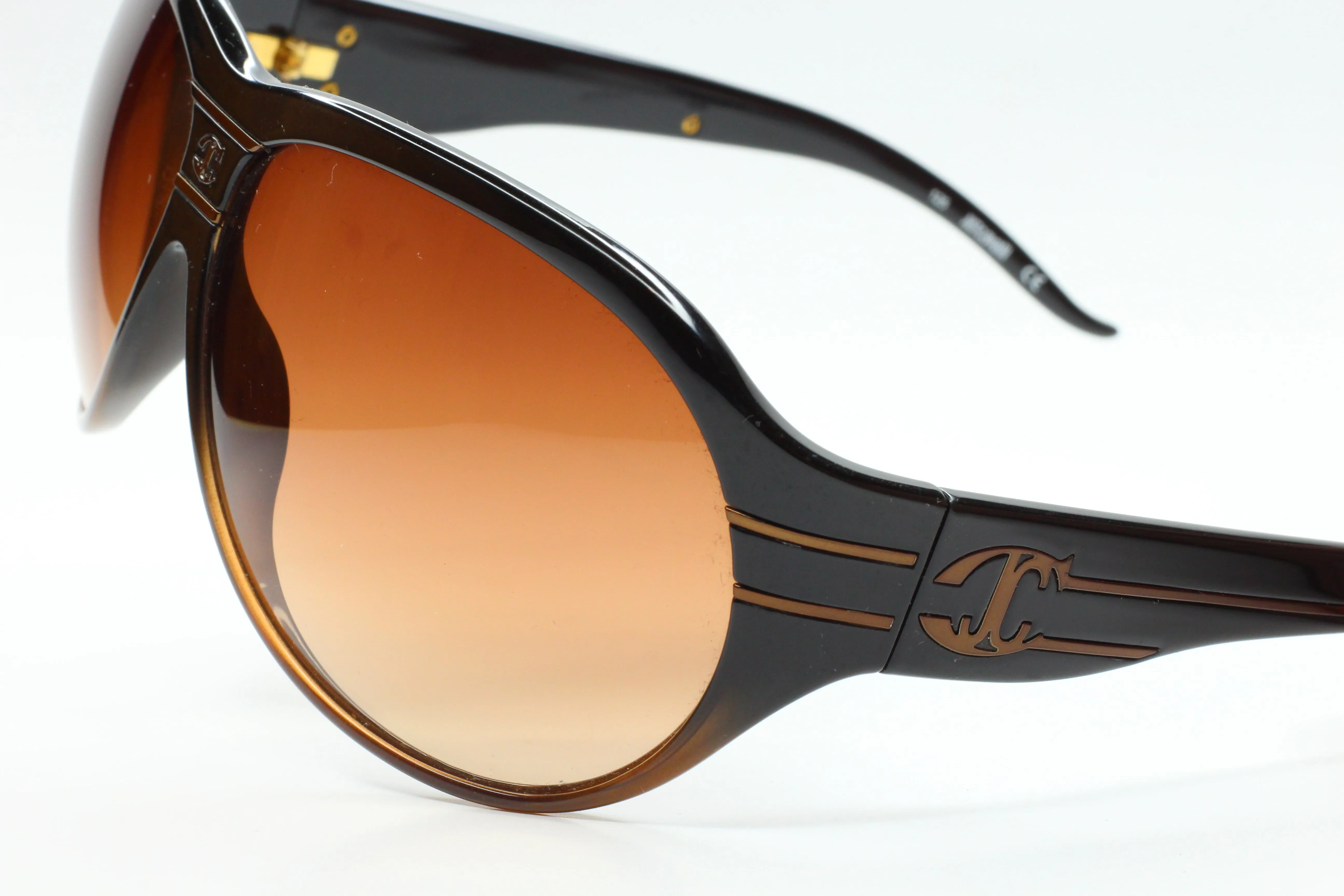 Just Cavalli JC196S 05F Black Fade Gradient Brown Designer Sunglasses
