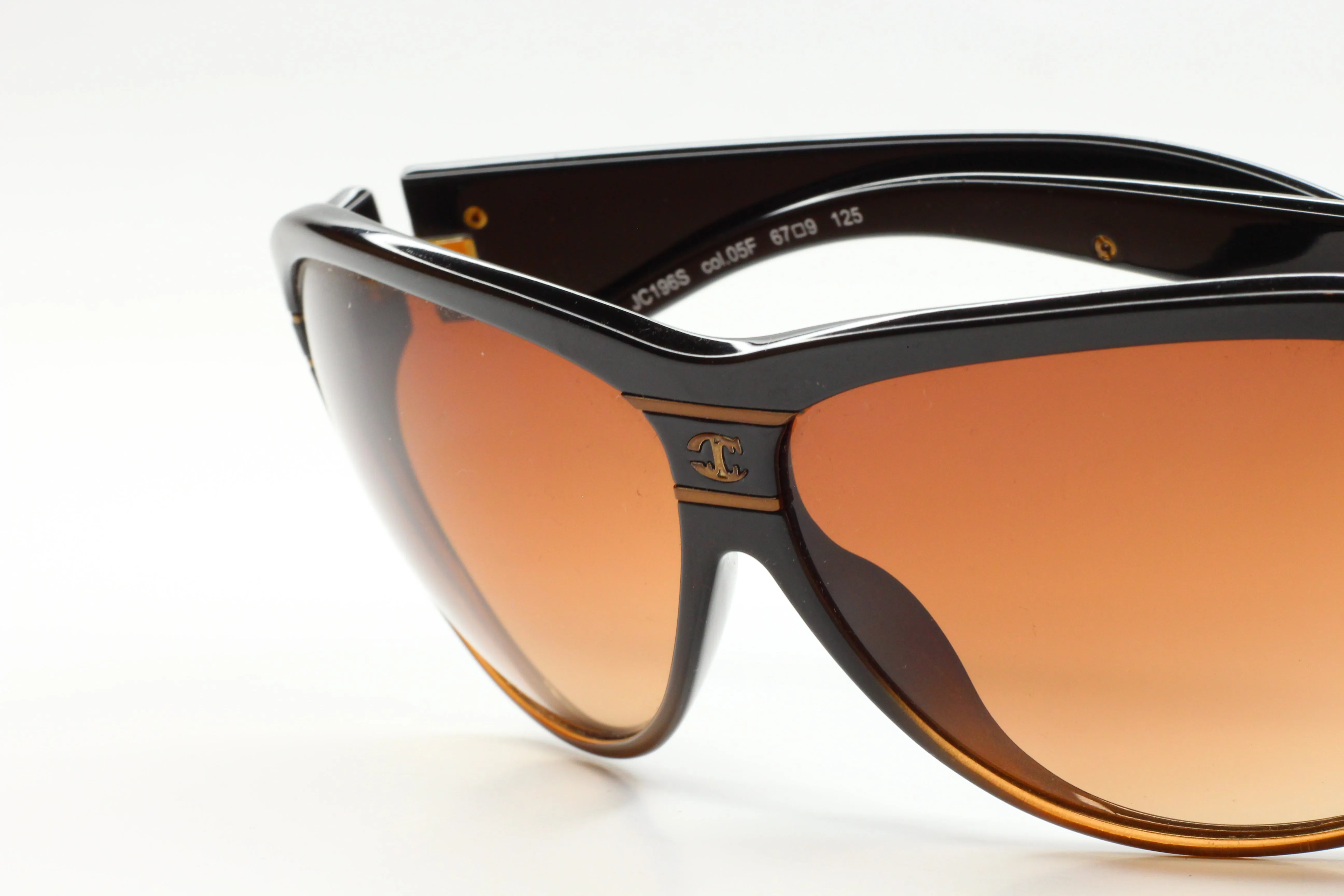 Just Cavalli JC196S 05F Black Fade Gradient Brown Designer Sunglasses