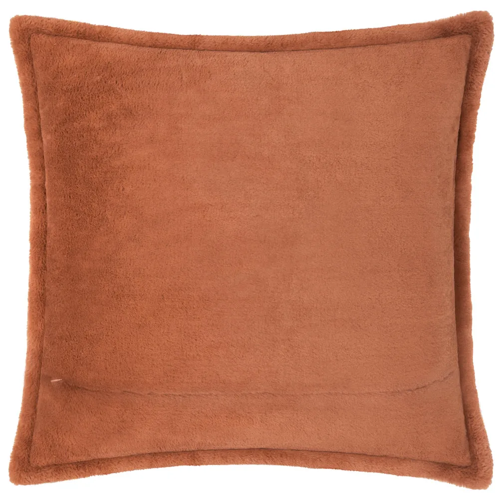 Kallu Faux Fur Cushion Rust