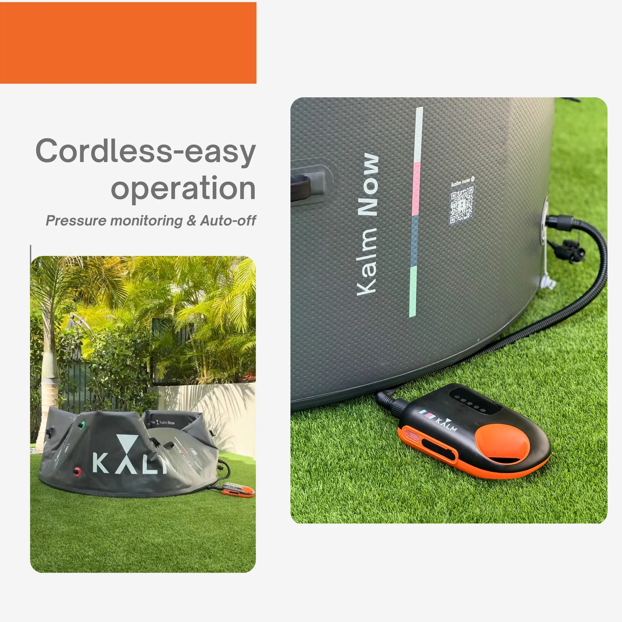 Kalm Rechargeable Electric Pump with Power Bank for SUP, Yoga Boards and Inflatable Cold Tub Plunges