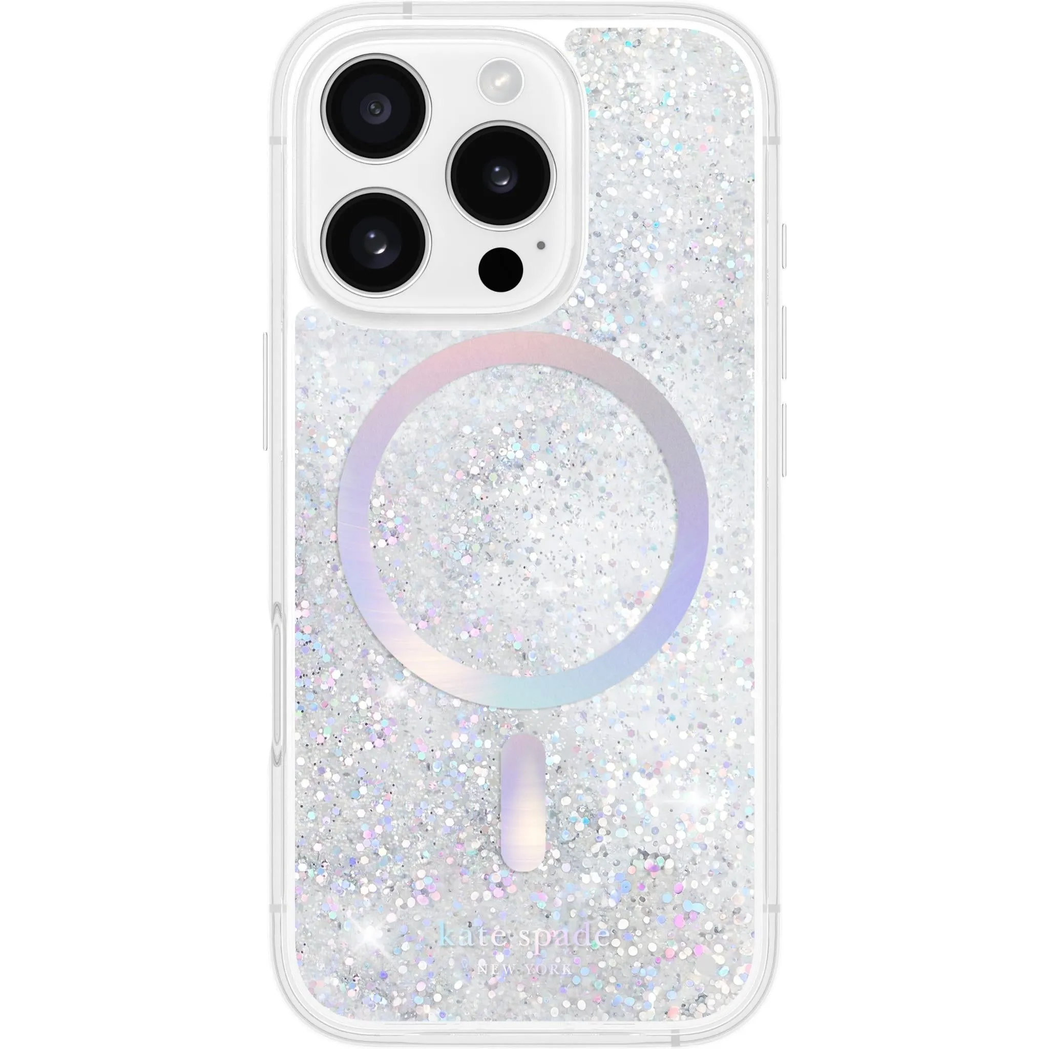 Kate Spade Liquid Glitter MagSafe Case for iPhone 16 Pro (Opal Iridescent)