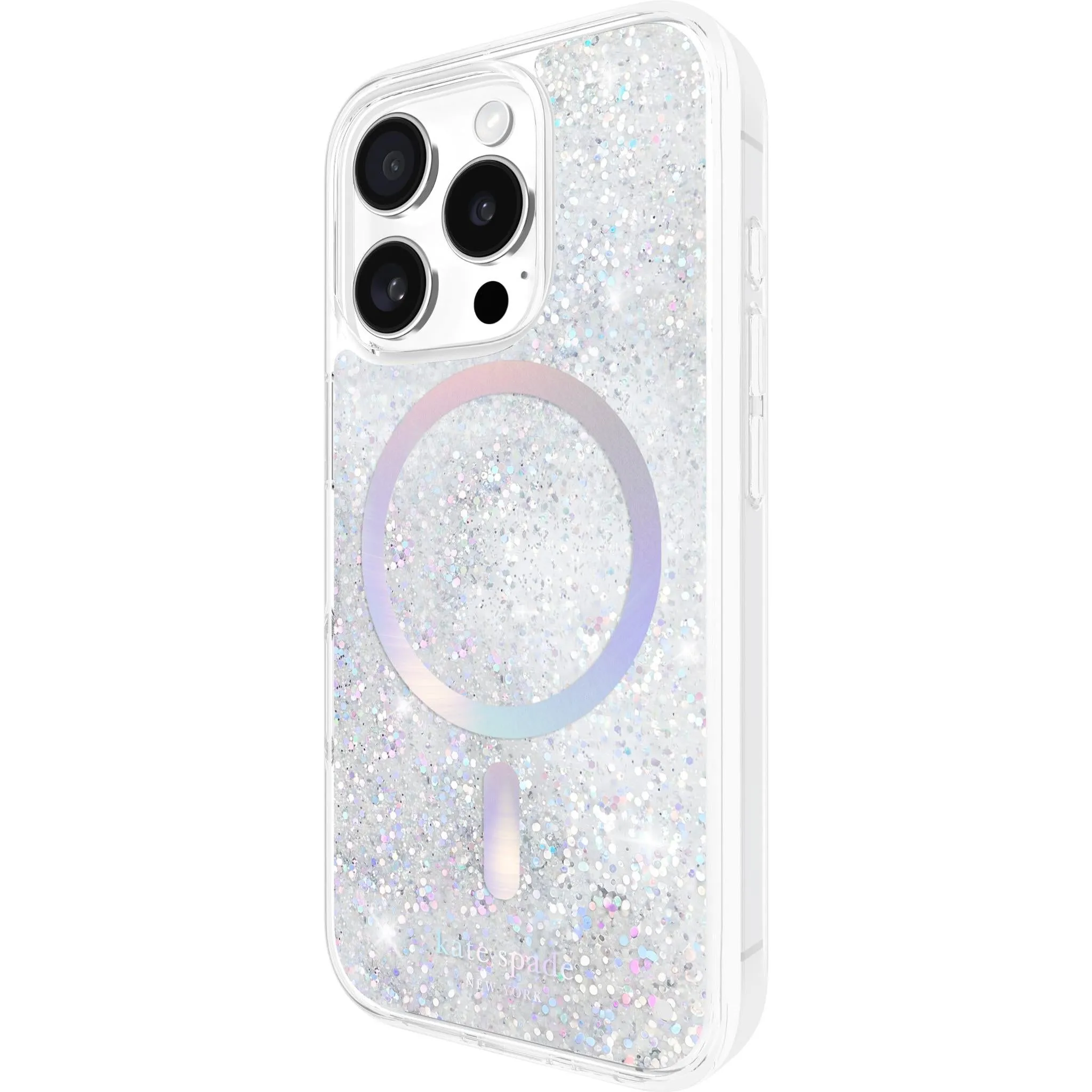 Kate Spade Liquid Glitter MagSafe Case for iPhone 16 Pro (Opal Iridescent)