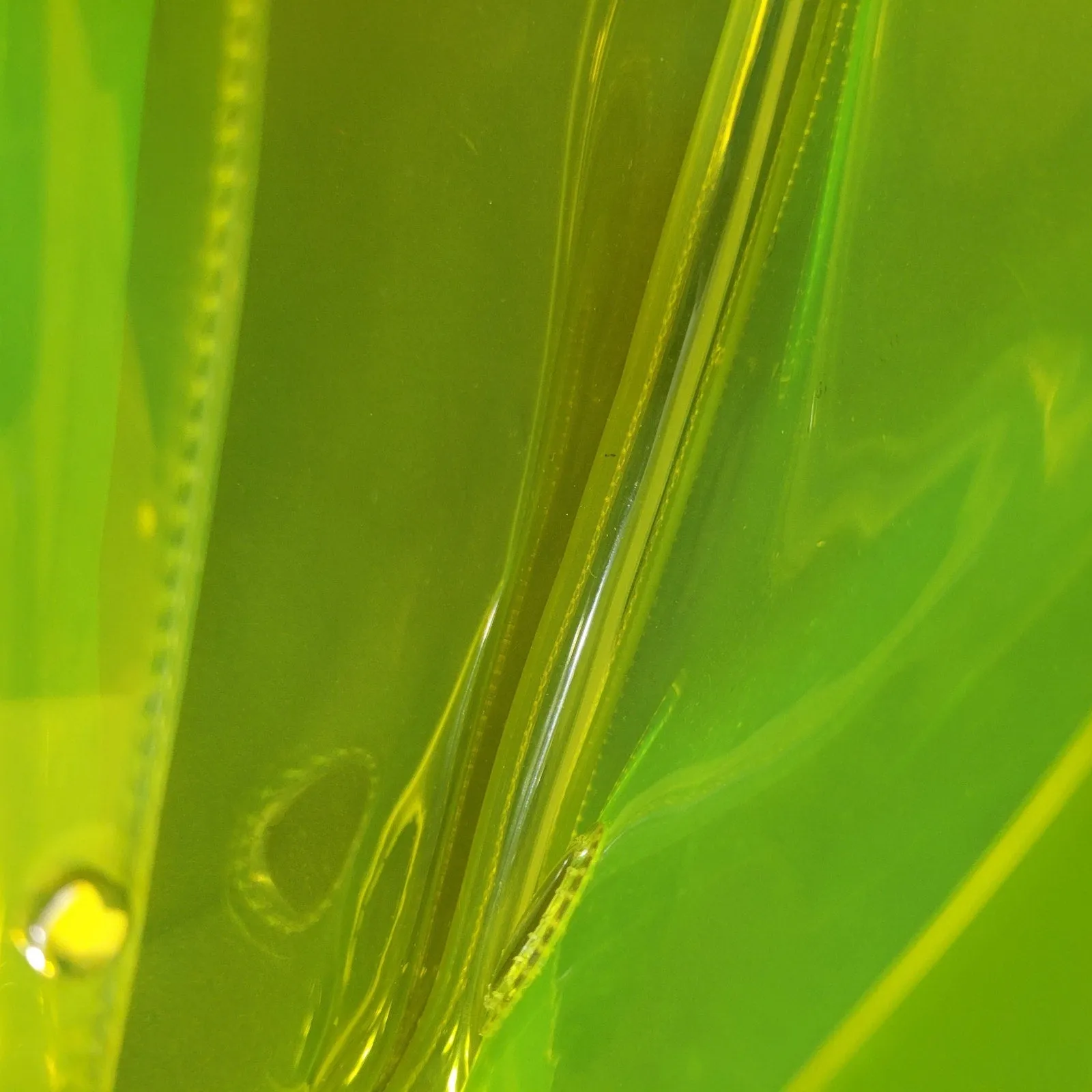 Kate Spade Sunny Hills Ellie Clutch Bag Green Neon Clear Translucent Rectangle Messenger