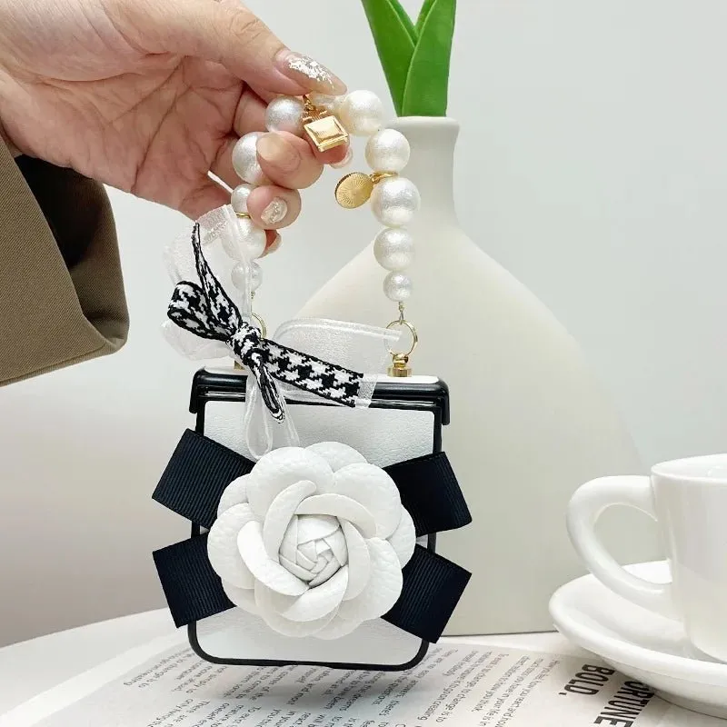 Kawaii Camellia Phone Case for Galaxy Flip
