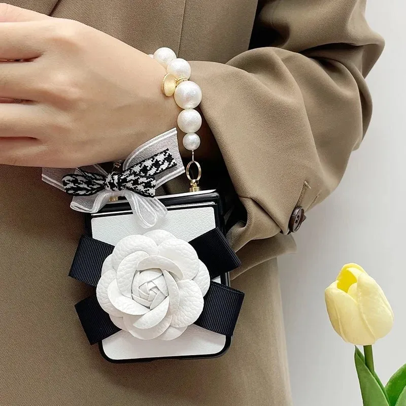 Kawaii Camellia Phone Case for Galaxy Flip