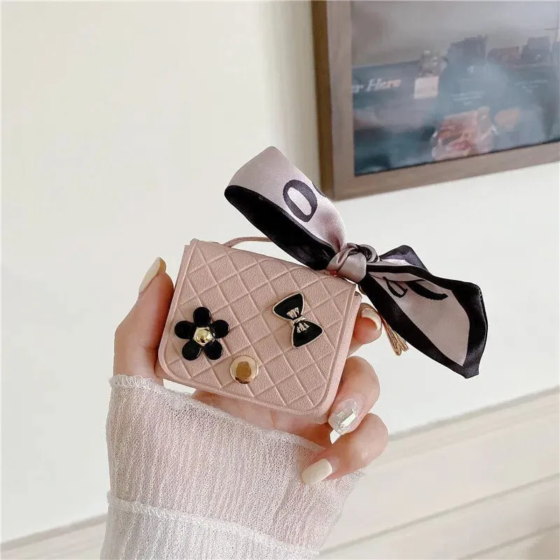 Kawaii Handbag AirPods Case with Ribbon