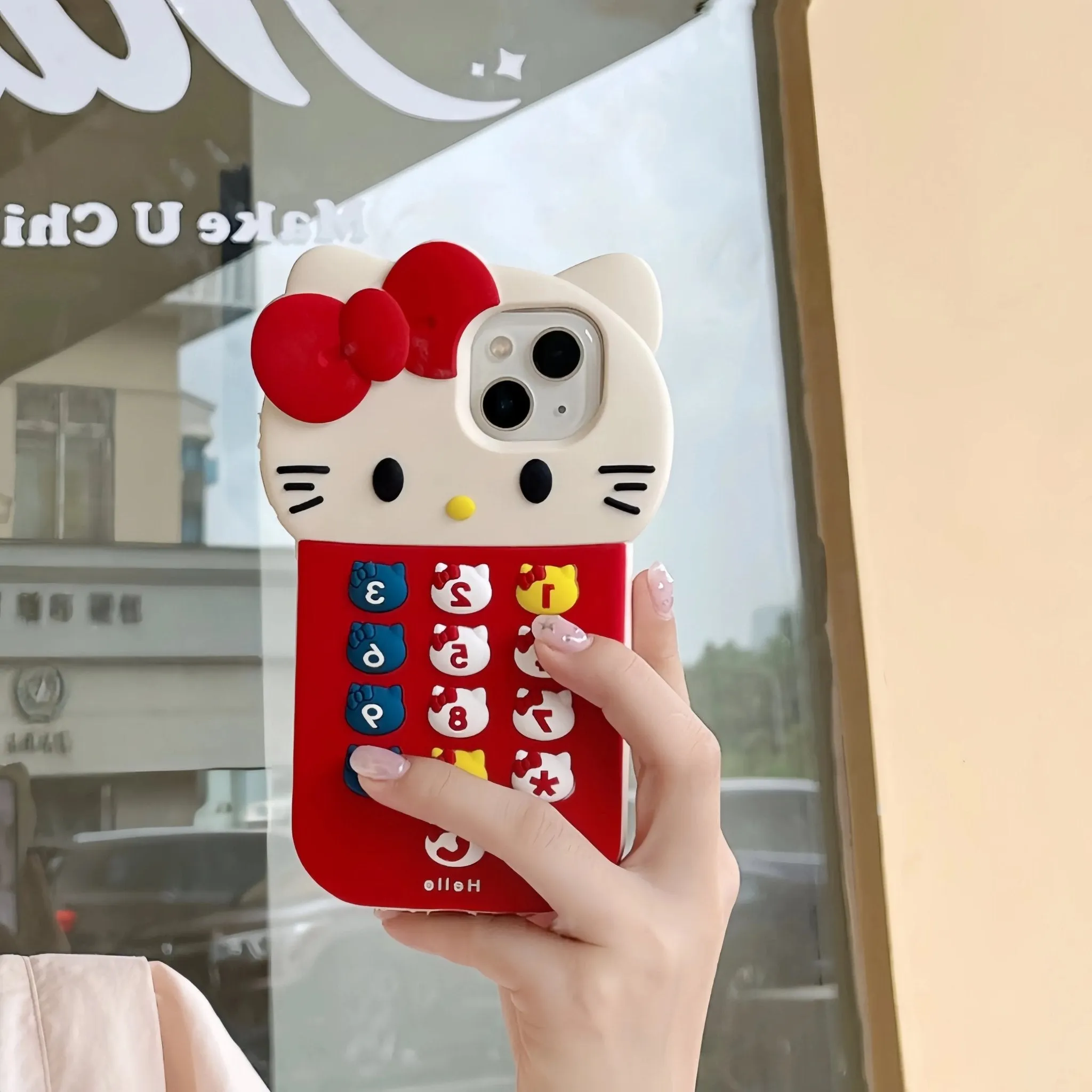Kawaii Hello Kitty Red iPhone Case