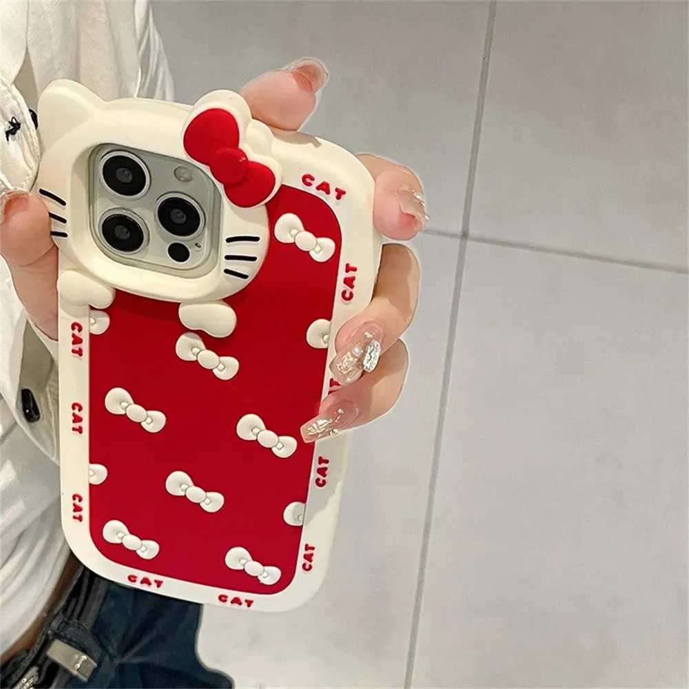 Kawaii Hello Kitty Silicone iPhone Case