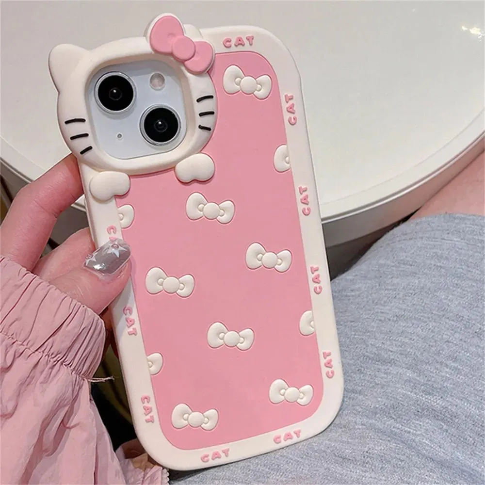 Kawaii Hello Kitty Silicone iPhone Case