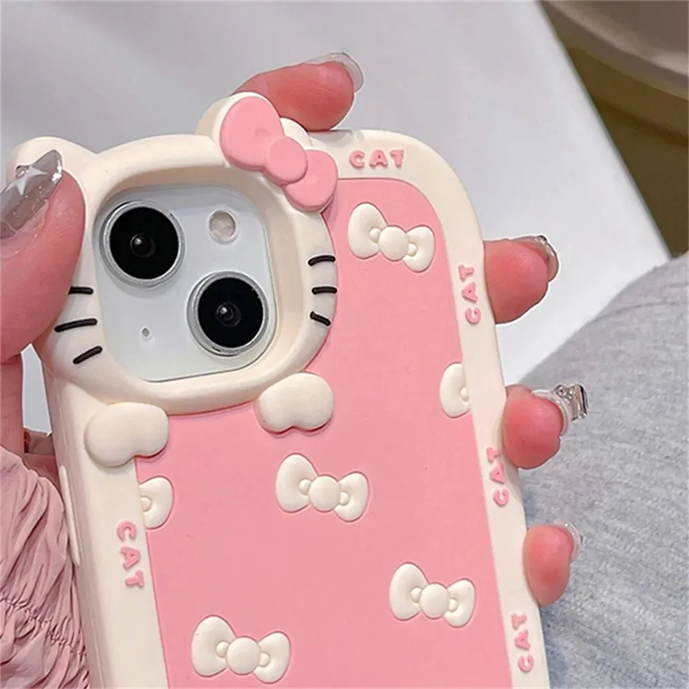 Kawaii Hello Kitty Silicone iPhone Case