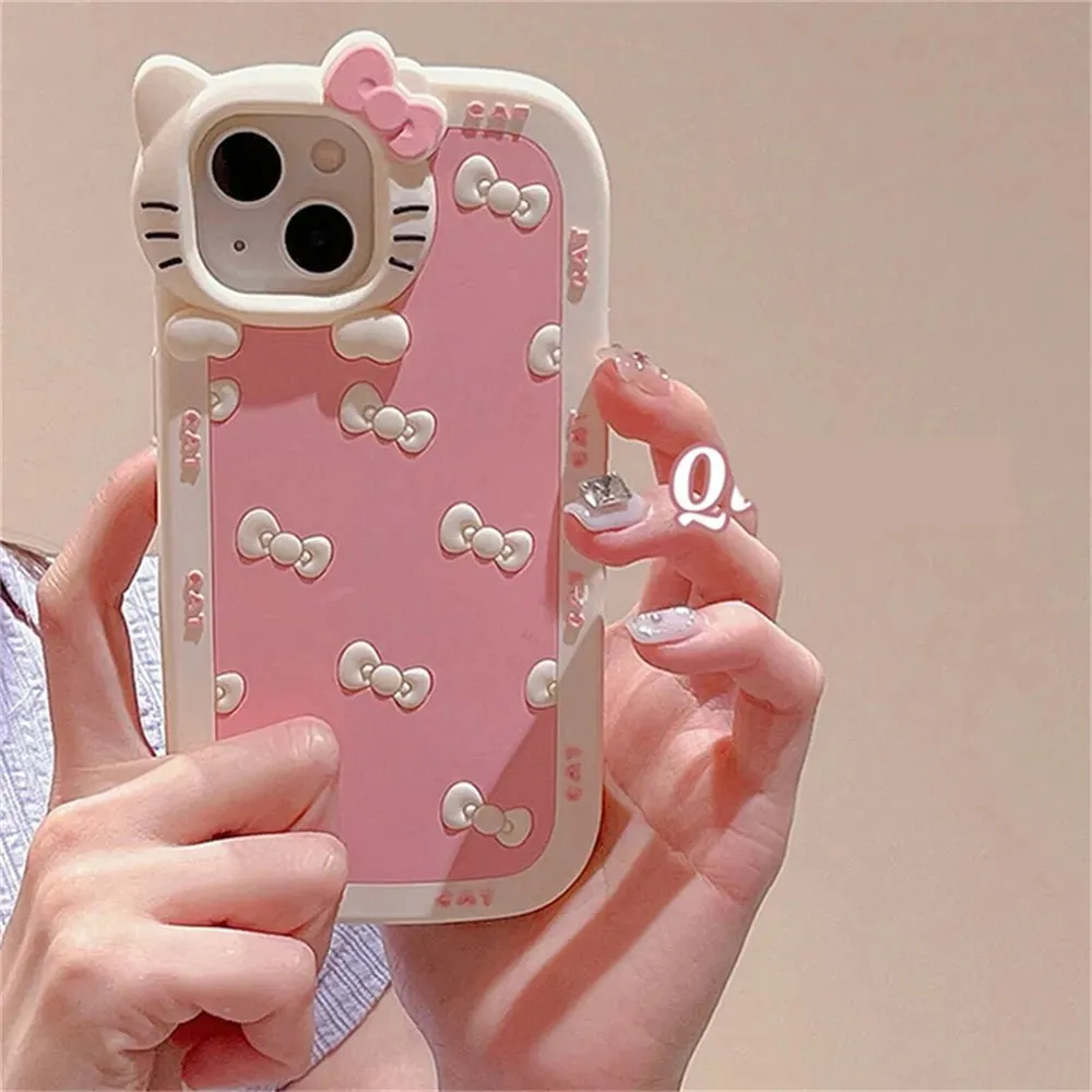 Kawaii Hello Kitty Silicone iPhone Case