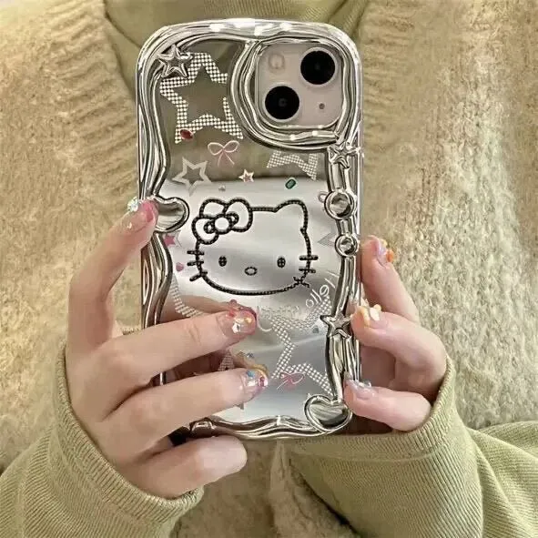 Kawaii Hello Kitty Silver iPhone Case