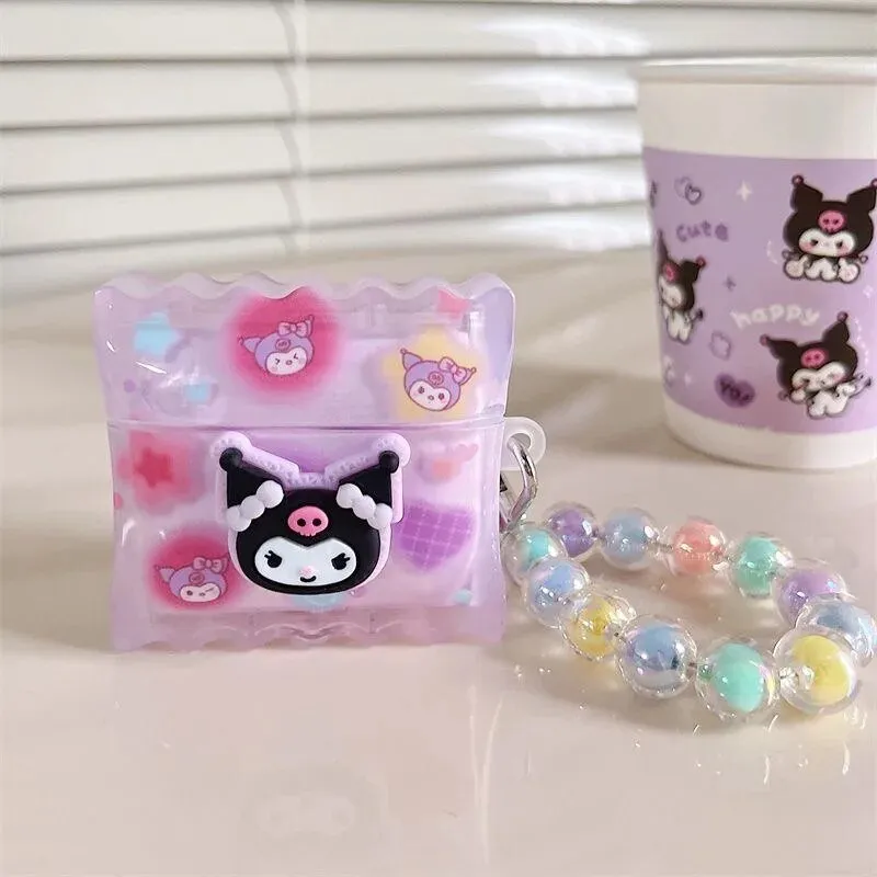 Kawaii Kuromi AirPods Case with Bracelet