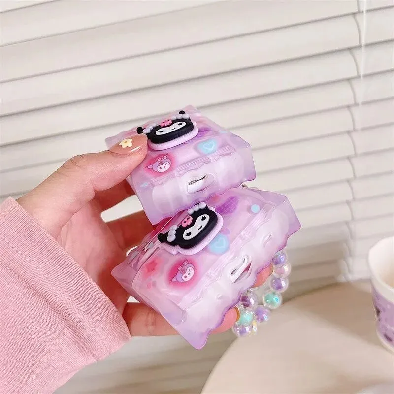 Kawaii Kuromi AirPods Case with Bracelet