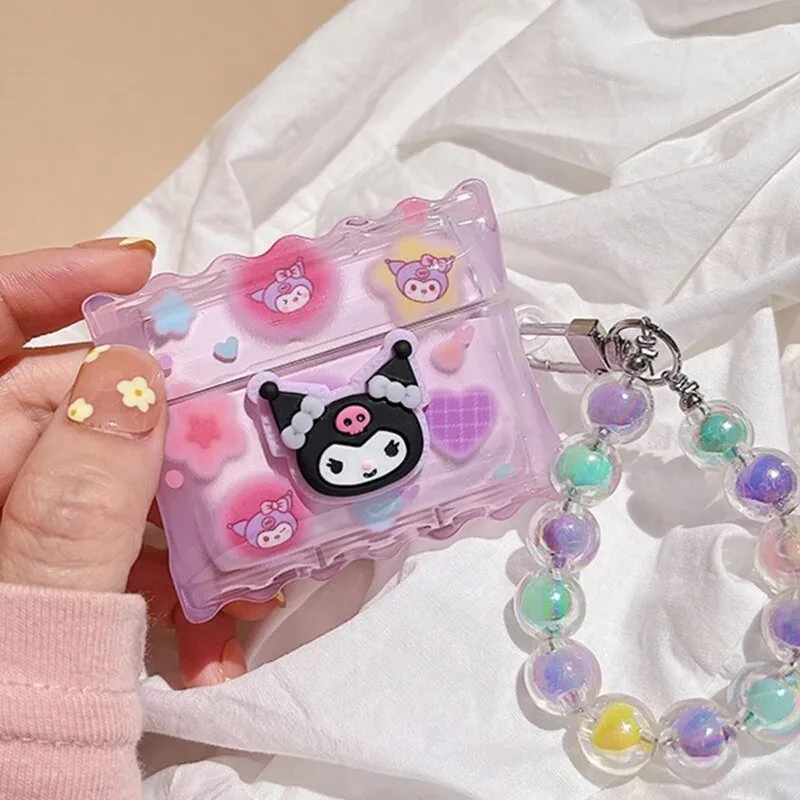 Kawaii Kuromi AirPods Case with Bracelet