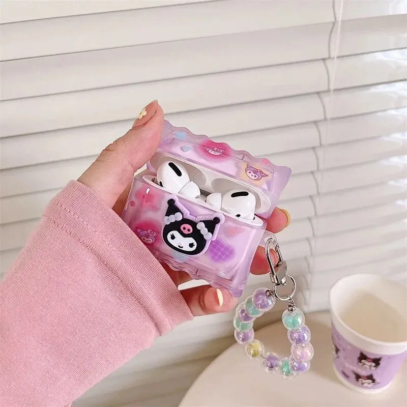 Kawaii Kuromi AirPods Case with Bracelet