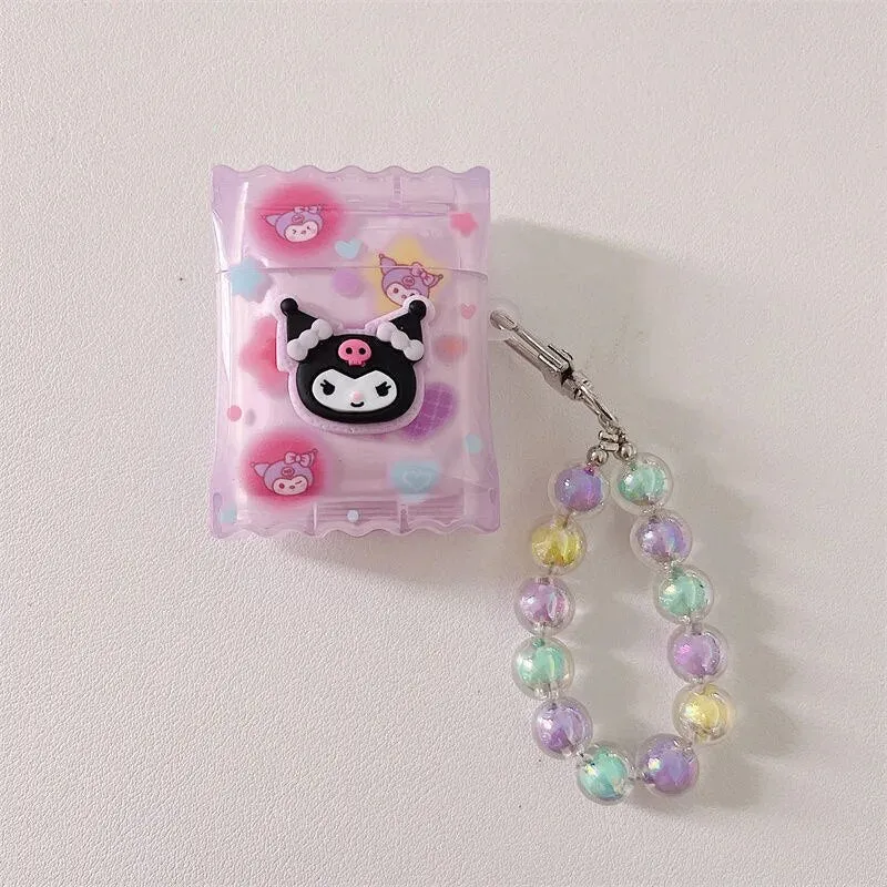 Kawaii Kuromi AirPods Case with Bracelet
