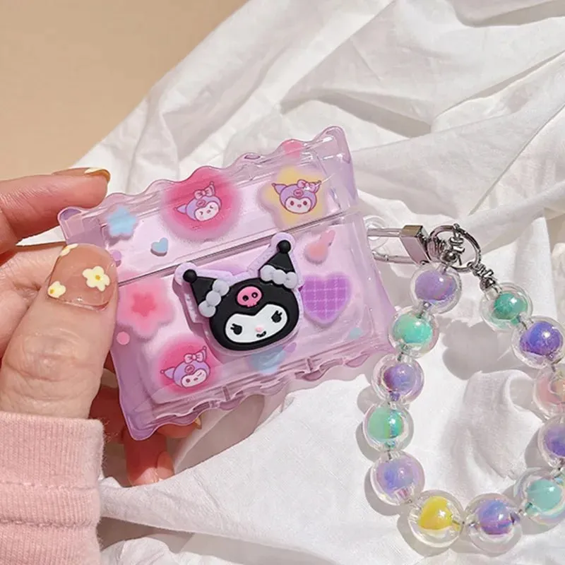 Kawaii Kuromi AirPods Case with Bracelet