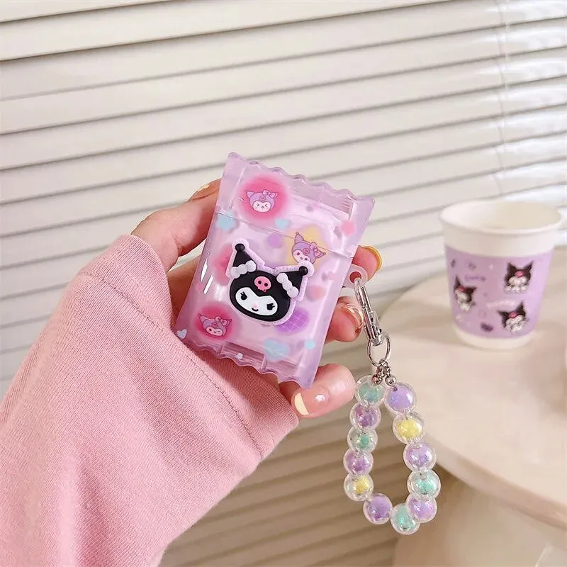 Kawaii Kuromi AirPods Case with Bracelet