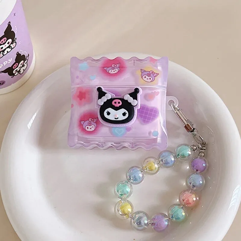 Kawaii Kuromi AirPods Case with Bracelet
