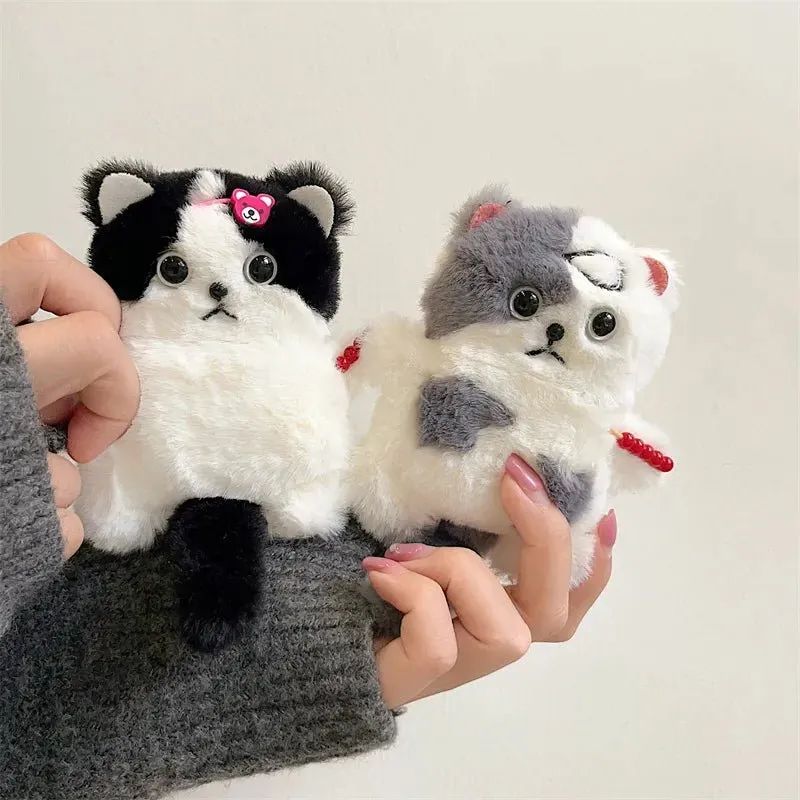 Kawaii Plush Cat  AirPods Case