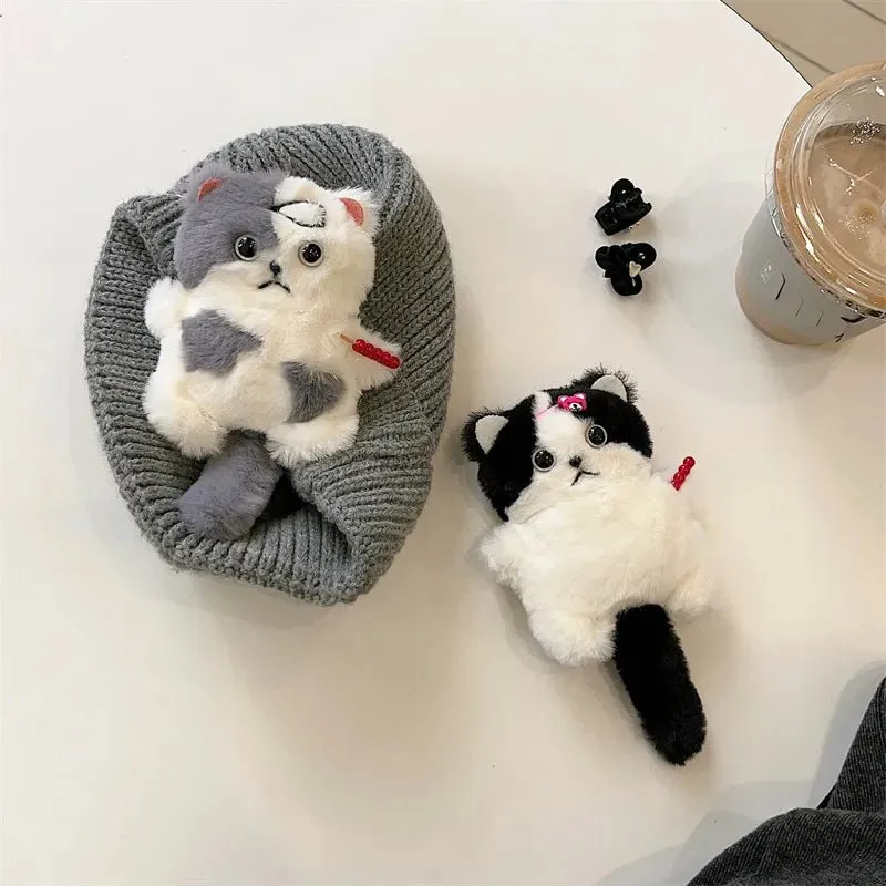 Kawaii Plush Cat  AirPods Case