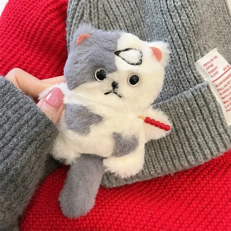 Kawaii Plush Cat  AirPods Case