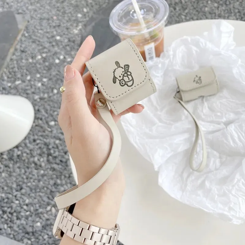 Kawaii Pochacco Leather AirPods Case