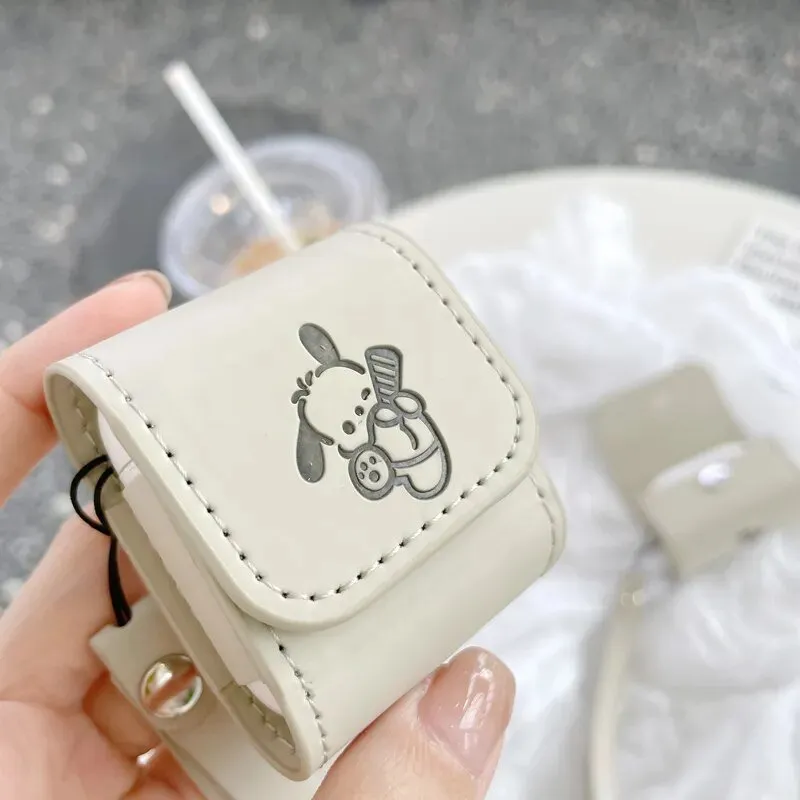 Kawaii Pochacco Leather AirPods Case