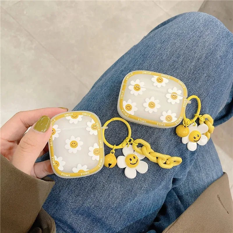 Kawaii Smiley Flower AirPods Case