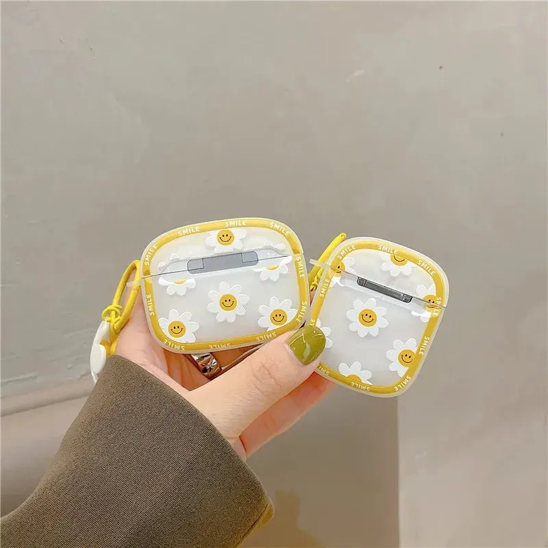 Kawaii Smiley Flower AirPods Case