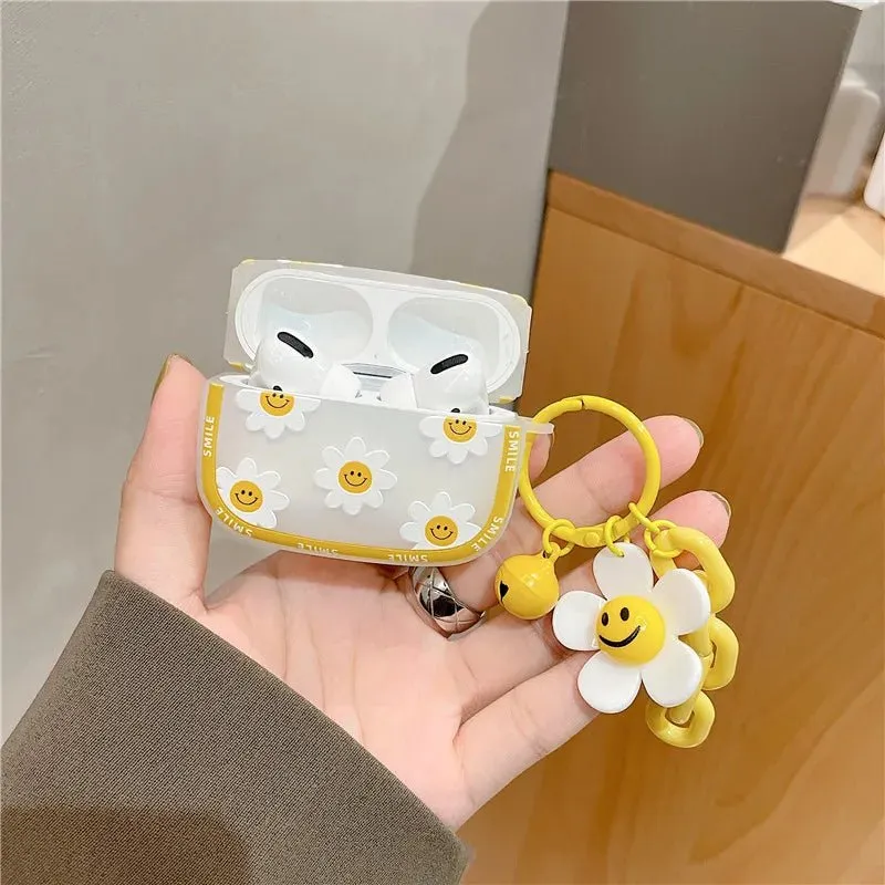 Kawaii Smiley Flower AirPods Case