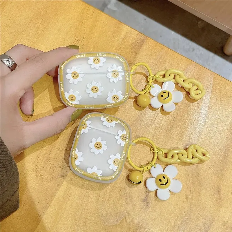 Kawaii Smiley Flower AirPods Case