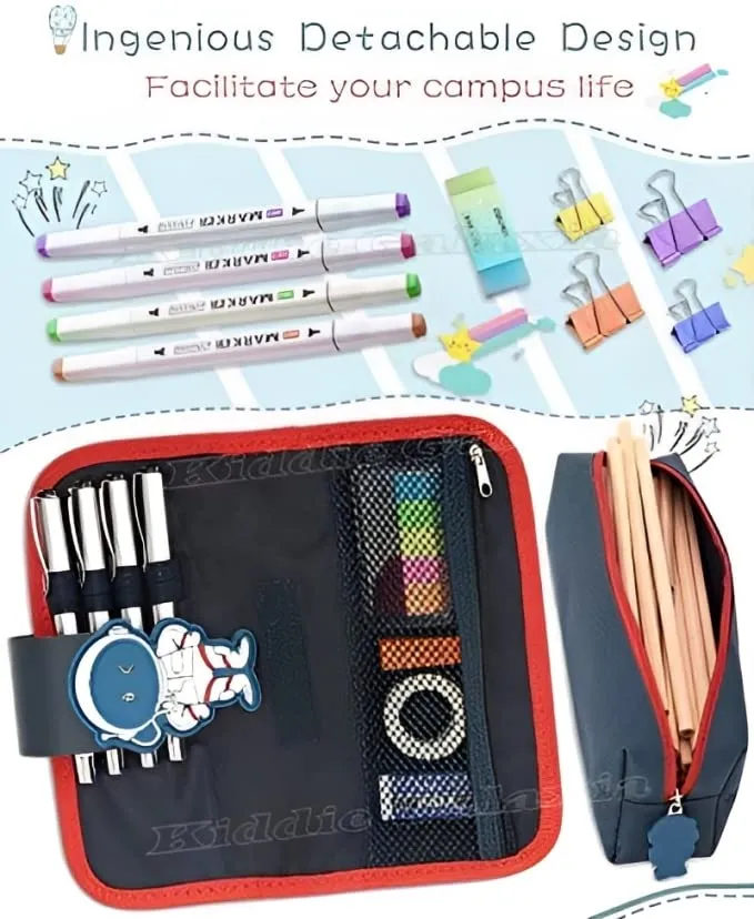 Kiddie Galaxia Space Astronaut Pencil Case Large Capacity Stationery Pencil Pouch