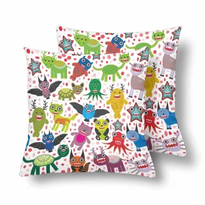 Kids Cartoon themed Pillow Cases printed with  Cute cartoon Monsters