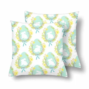 Kids Cartoon themed Pillow Cases printed with  cute easter pattern with rabbits and eggs