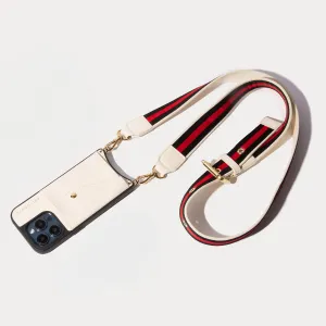 Kimberly Adjustable Crossbody Bandolier - Ivory/Gold