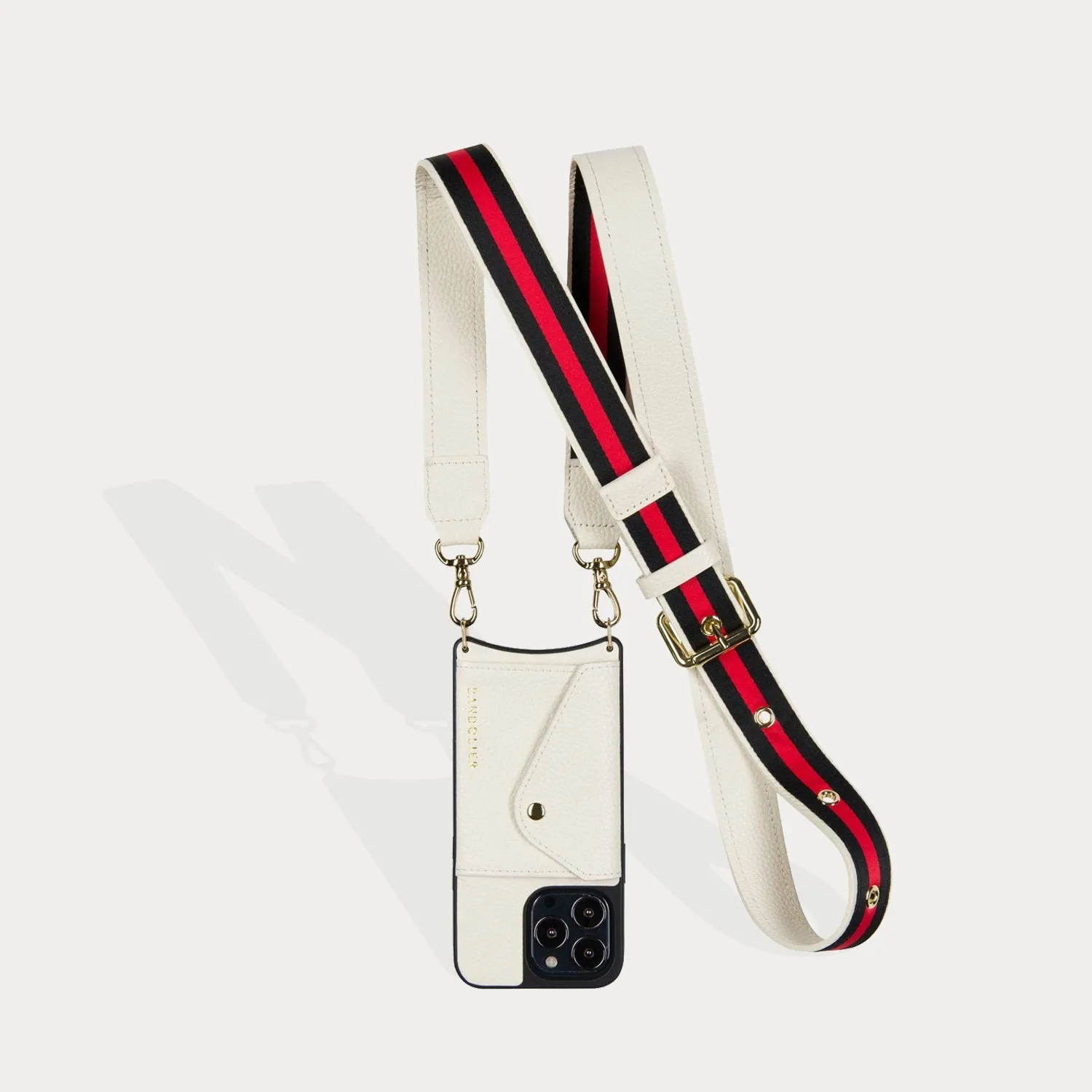 Kimberly Adjustable Crossbody Bandolier - Ivory/Gold