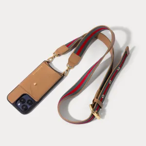 Kimberly Adjustable Crossbody Bandolier - Tan/Gold