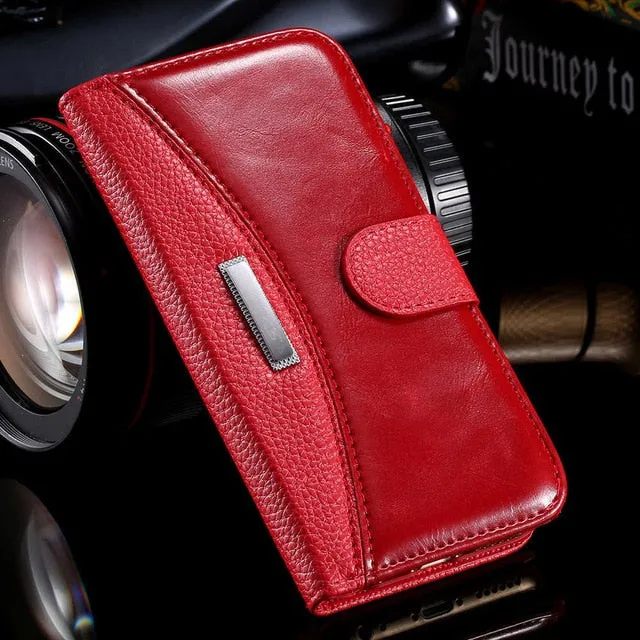KISSCASE For iPhone 6 7 5S 8 Leather Case
