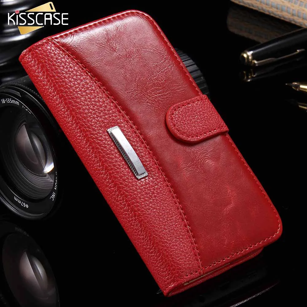 KISSCASE For iPhone 6 7 5S 8 Leather Case