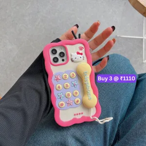 Kitty Telephone TPU (Soft) Silicone Phone Case - iPhone 14