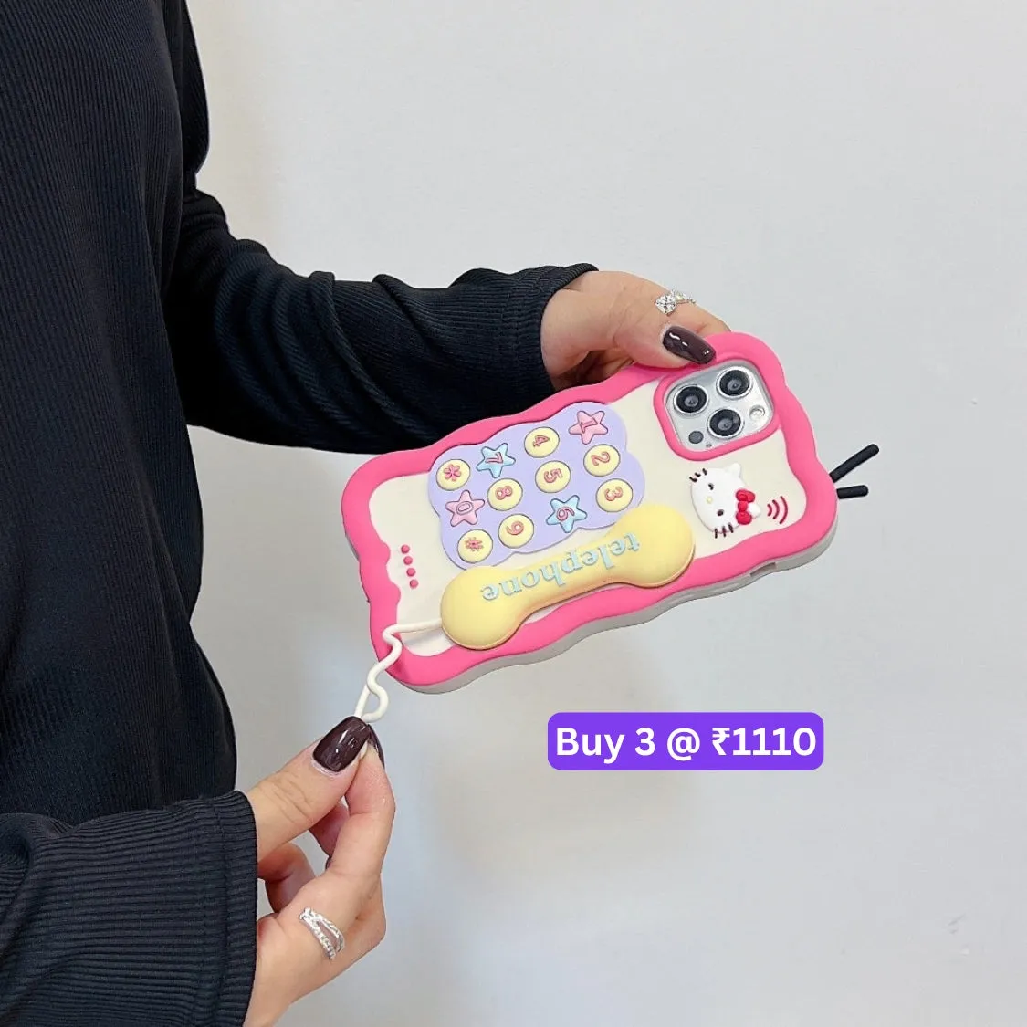 Kitty Telephone TPU (Soft) Silicone Phone Case - iPhone 15 Pro Max