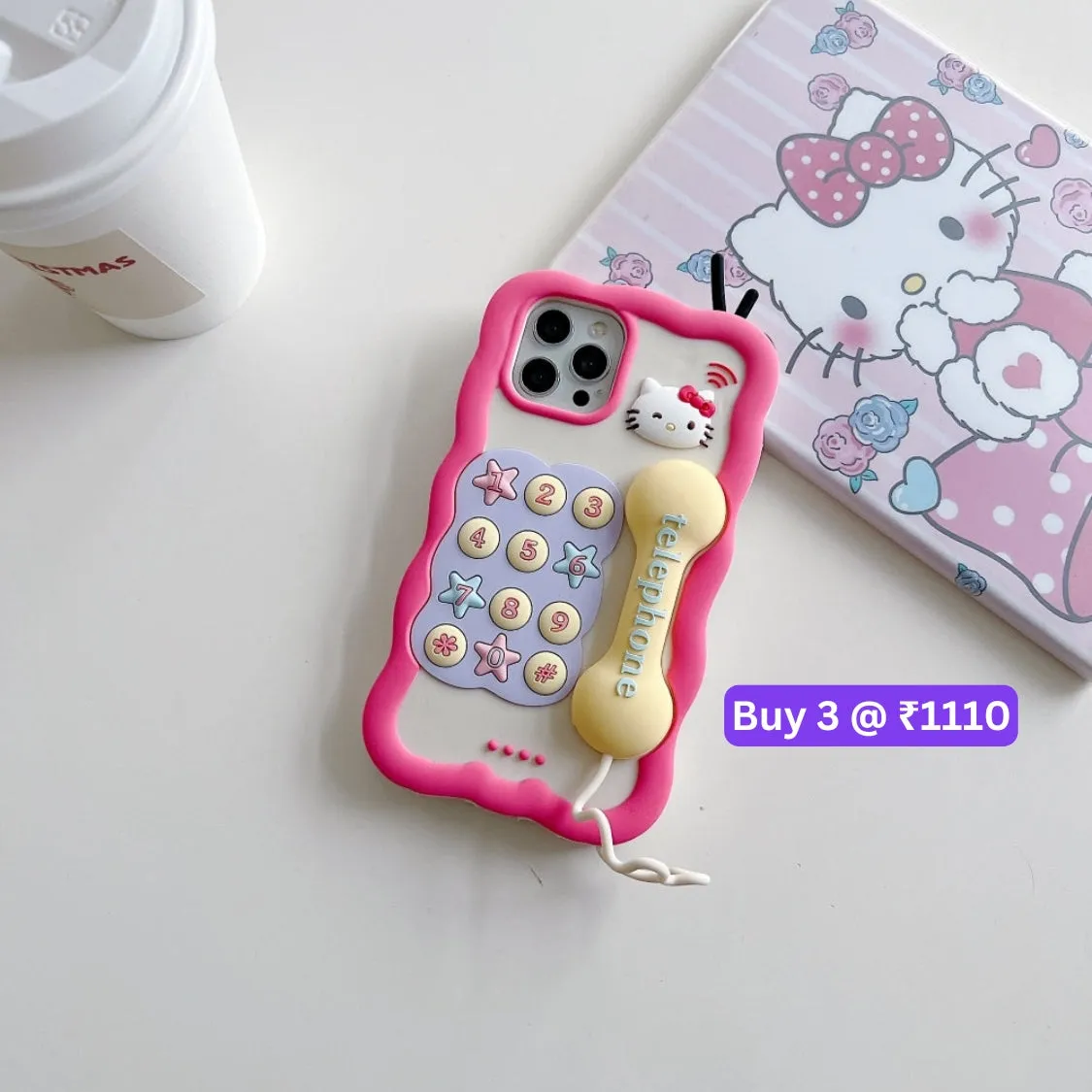 Kitty Telephone TPU (Soft) Silicone Phone Case - iPhone 15 Pro Max