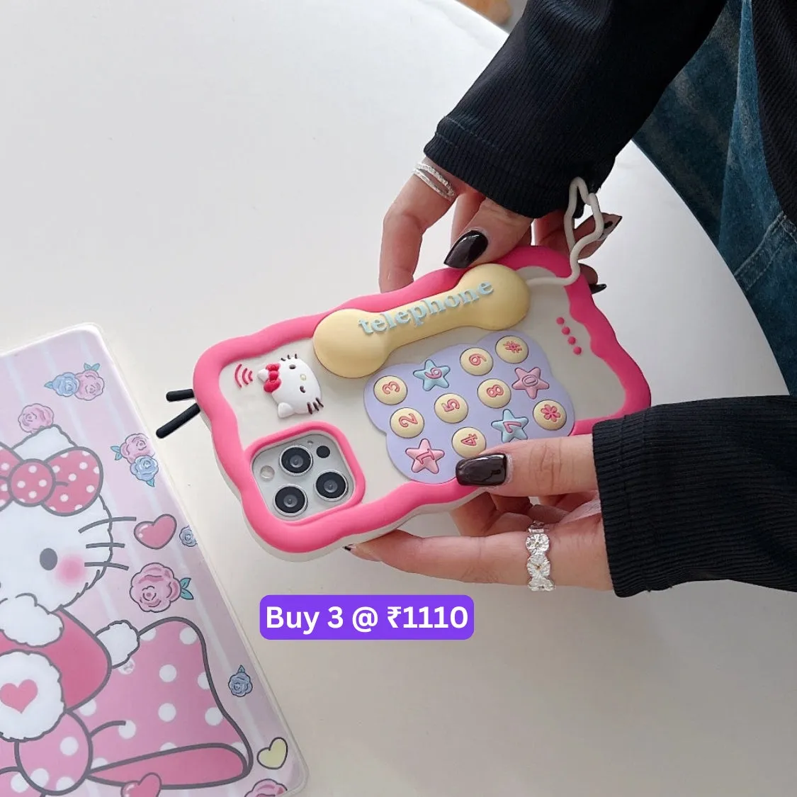 Kitty Telephone TPU (Soft) Silicone Phone Case - iPhone 15 Pro Max